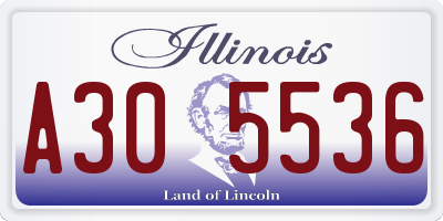 IL license plate A305536