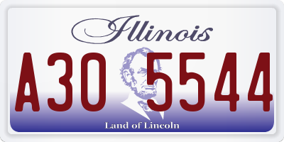 IL license plate A305544