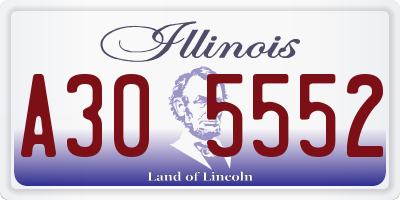 IL license plate A305552