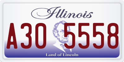 IL license plate A305558