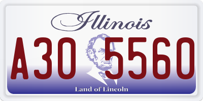 IL license plate A305560