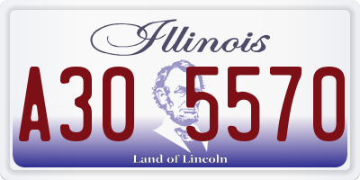 IL license plate A305570