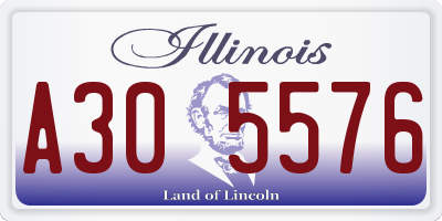 IL license plate A305576