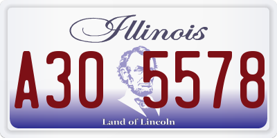 IL license plate A305578