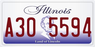 IL license plate A305594