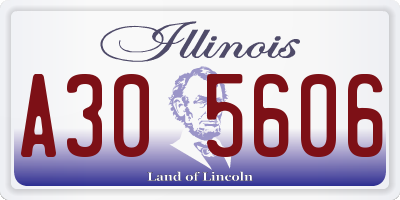 IL license plate A305606