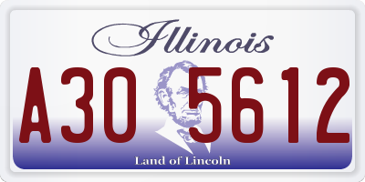 IL license plate A305612