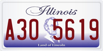 IL license plate A305619