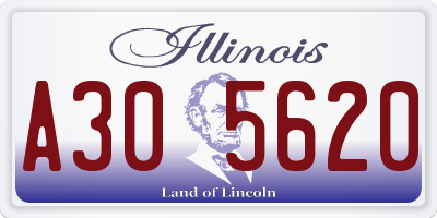 IL license plate A305620