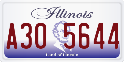 IL license plate A305644