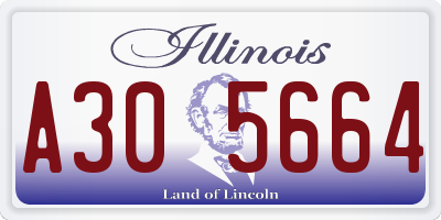 IL license plate A305664