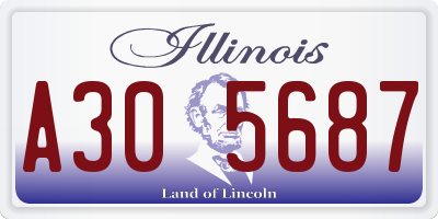IL license plate A305687