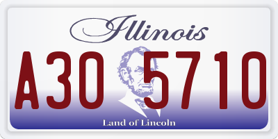 IL license plate A305710