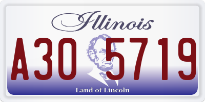 IL license plate A305719