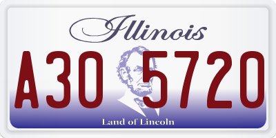 IL license plate A305720