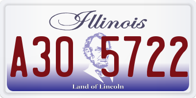 IL license plate A305722