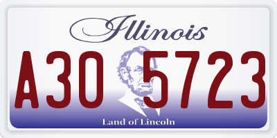 IL license plate A305723