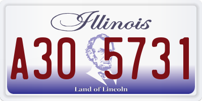 IL license plate A305731