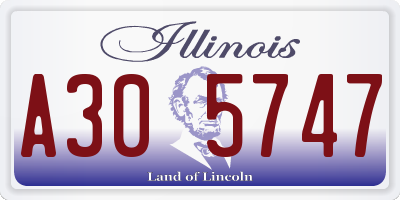 IL license plate A305747