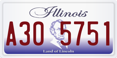 IL license plate A305751