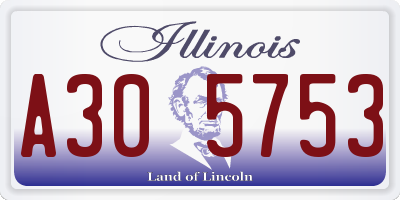 IL license plate A305753
