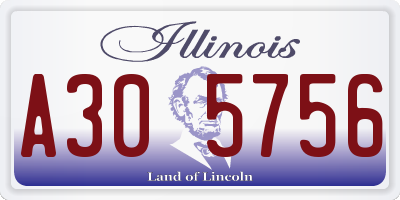 IL license plate A305756