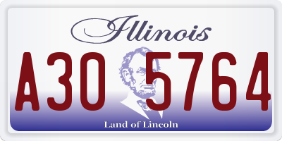 IL license plate A305764