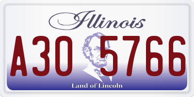 IL license plate A305766
