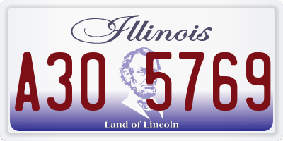 IL license plate A305769