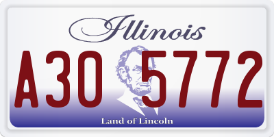 IL license plate A305772