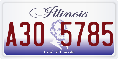 IL license plate A305785