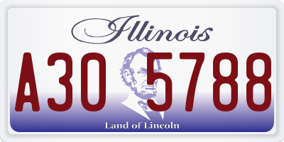 IL license plate A305788