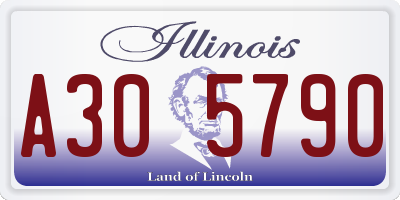 IL license plate A305790