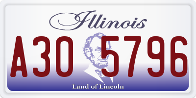 IL license plate A305796