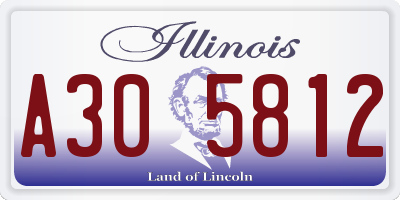 IL license plate A305812