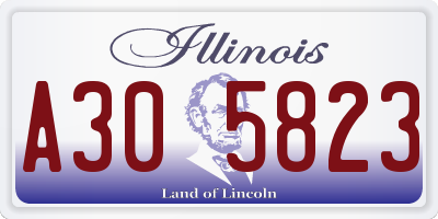 IL license plate A305823
