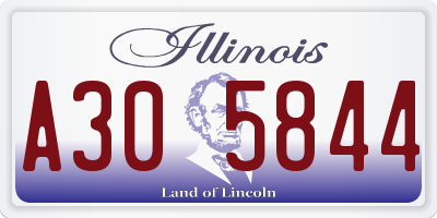 IL license plate A305844
