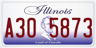 IL license plate A305873