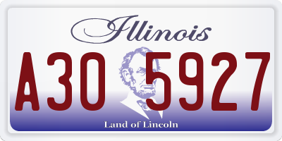 IL license plate A305927