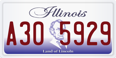 IL license plate A305929