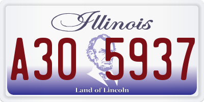 IL license plate A305937