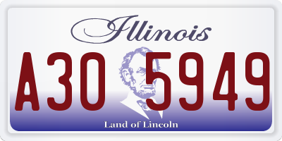 IL license plate A305949