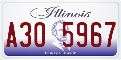 IL license plate A305967