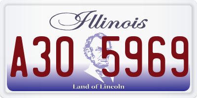IL license plate A305969