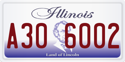 IL license plate A306002