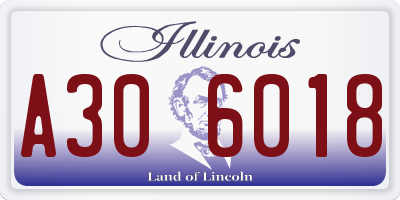 IL license plate A306018