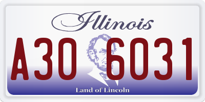 IL license plate A306031