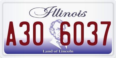 IL license plate A306037