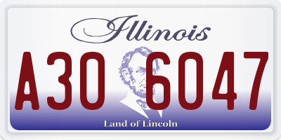 IL license plate A306047