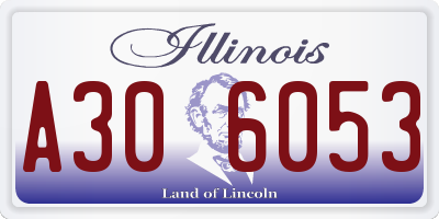 IL license plate A306053